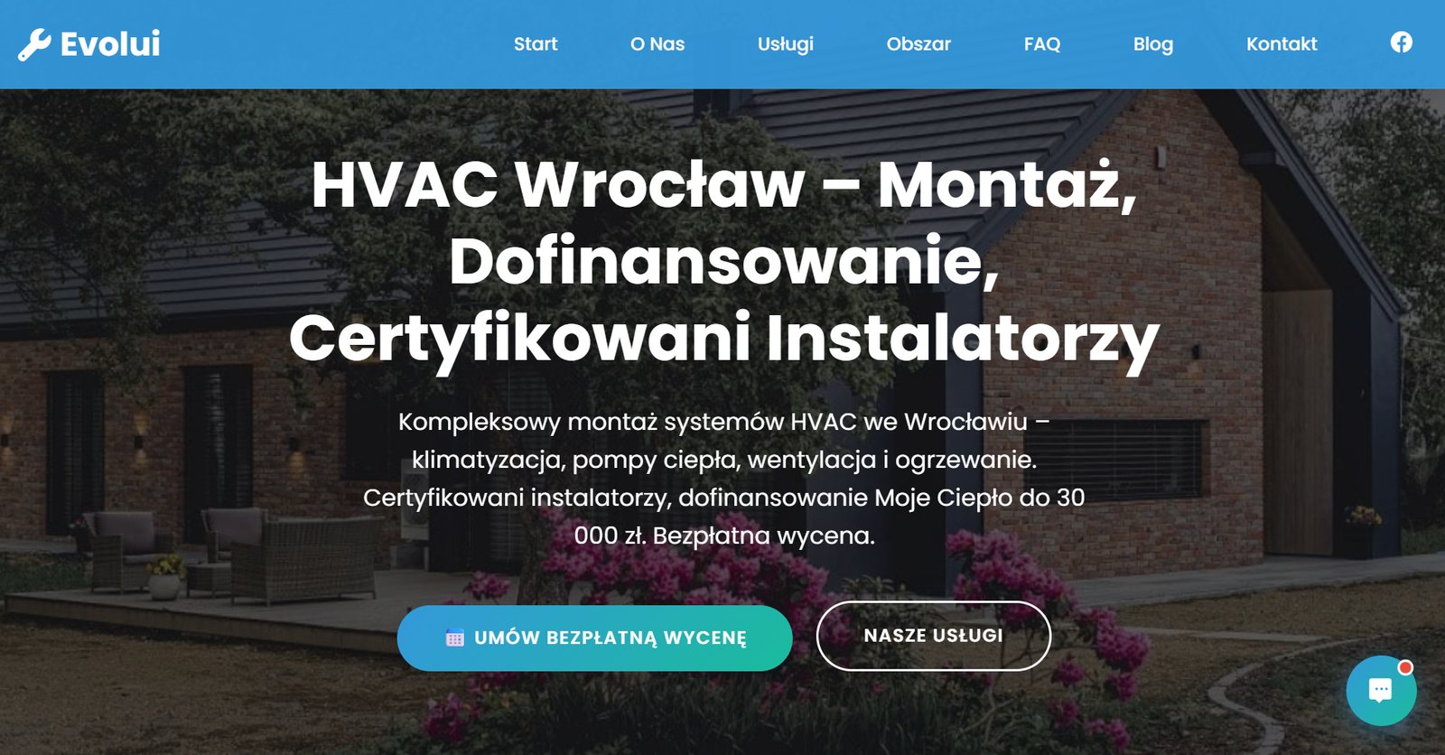 Projekt strony firmowej Evolui