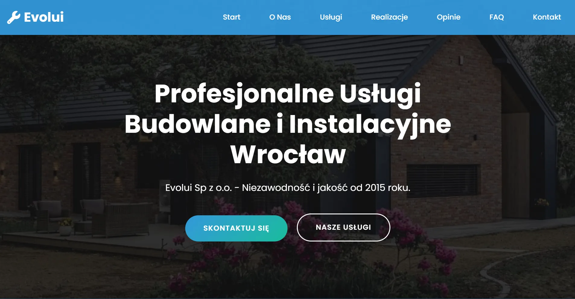 Projekt strony firmowej Evolui